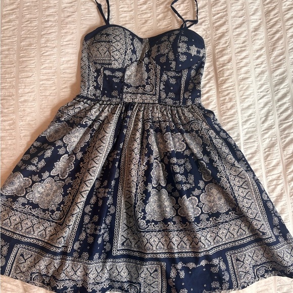 Band of Gypsies Navy and White Summer Dress - Picture 8 of 9